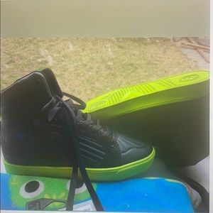 Zumba shoes New no box high top Neon green black